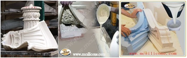 RTV-2 Silicone Rubber for Concrete Artificial Stone Grc Resin Polyresin Plaster Mold Making