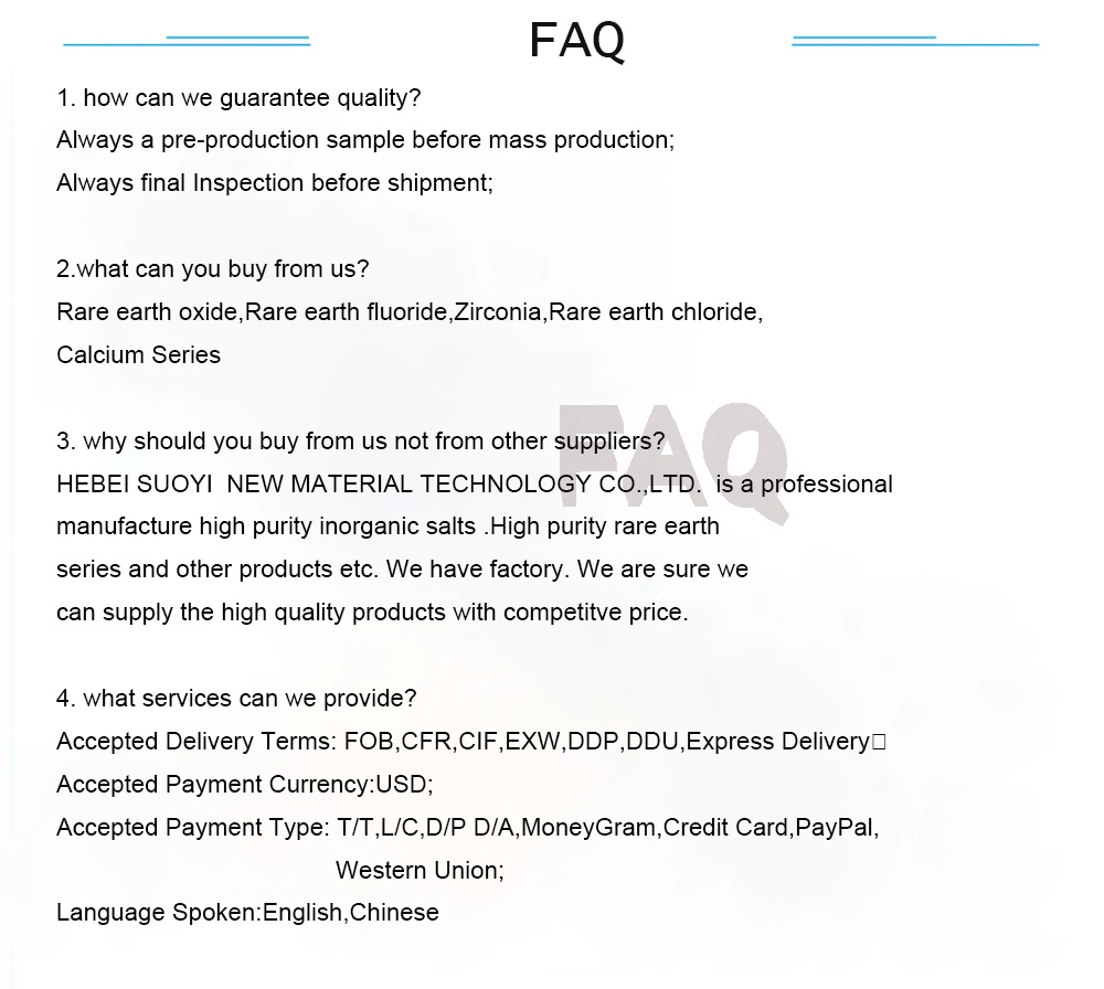 Suoyi High Quality and Preferential Price Rare Earth Yttrium Oxide