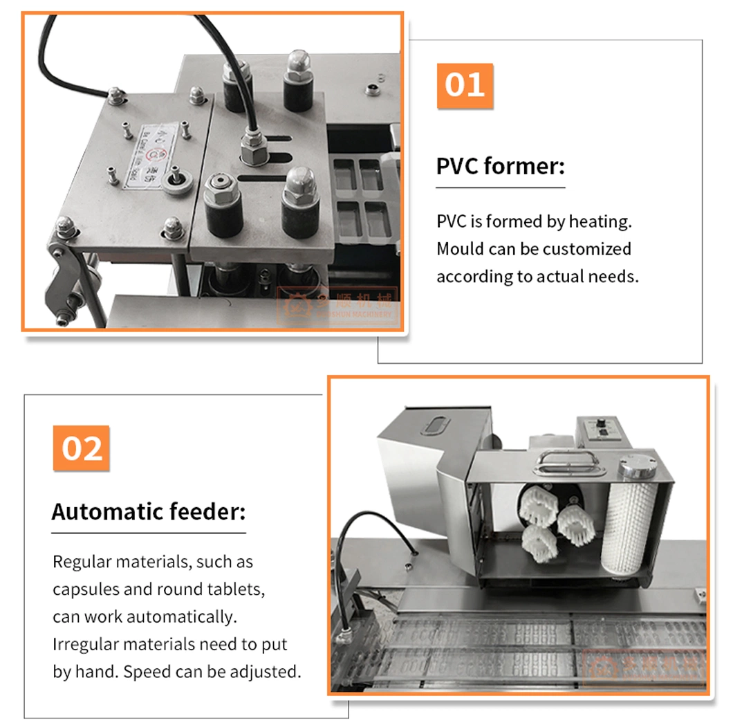 Automatic PVC Alu Alu Honey Tablet Capsule Pharmaceutical Blister Packing Machine